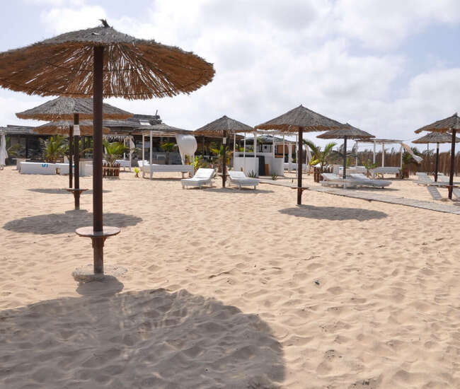 Kapverdische Insel Boavista - Praia do Estoril - Beachclub am
