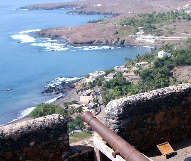 Kapverdische Hauptinsel Santiago Cidade Velha Kanonen