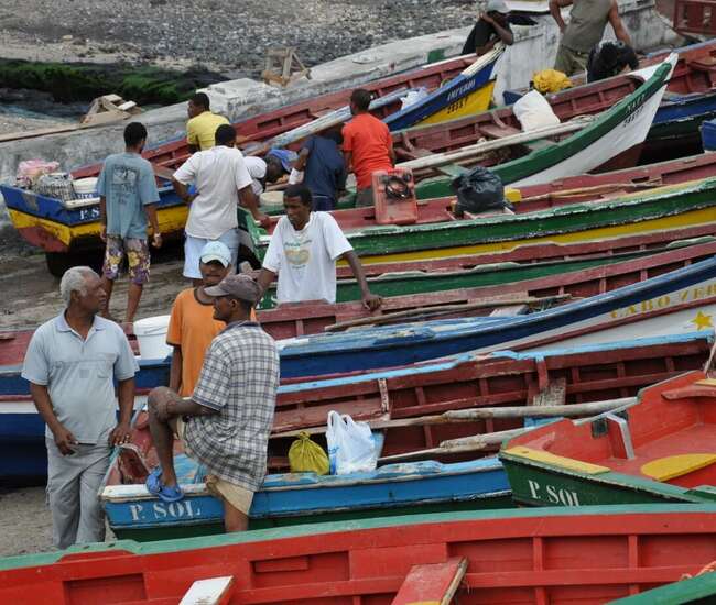 Kapverden Rundreise : Tageswanderungen Santo Antão + Santiago: Fischer in Ponta do Sol