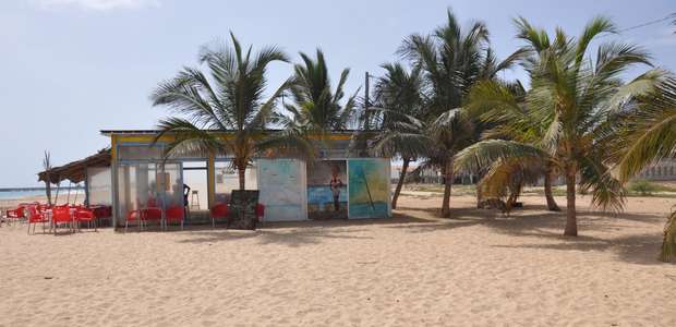 Kapverdische Insel Maio Strandbar in Vila de Maio