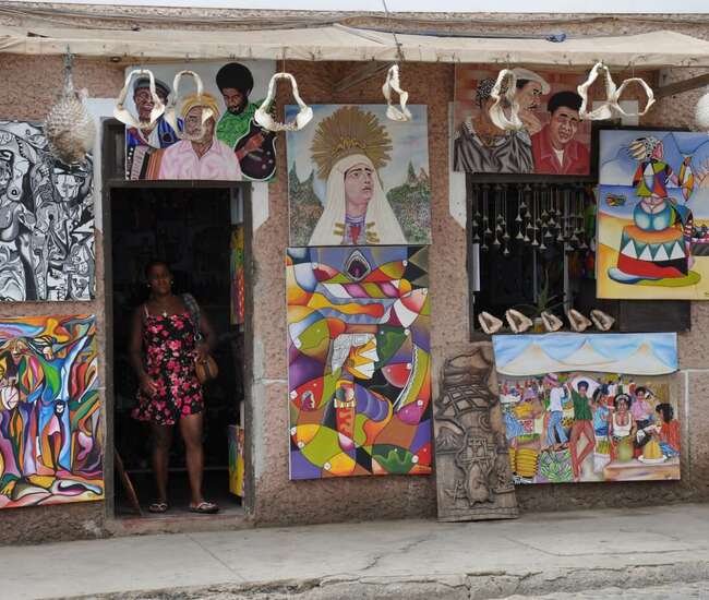 Kapverdische Badeinsel Sal Artesanato in Santa Maria