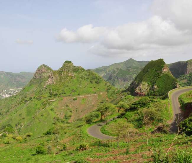 Kapverdische Hauptinsel Santiago Rui Vaz Straße