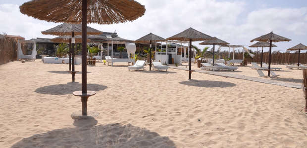 Kapverdische Insel Boavista - Praia do Estoril - Beachclub am