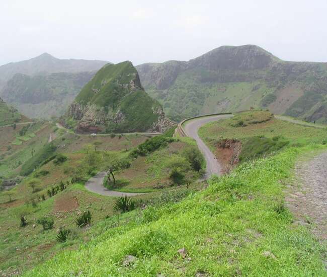 Kapverdische Hauptinsel Santiago Straße nach Rui Vaz