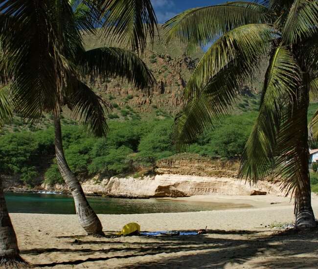Kapverdische Insel Santiago Tarrafal Im Schatten der Palmen