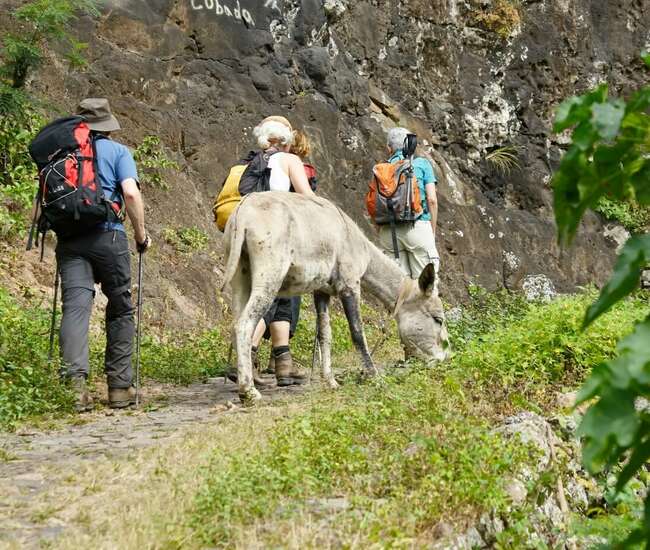 Kapverdische Insel São Nicolau Anstieg aus dem Fajatal auf Eselspfaden nach Covoada