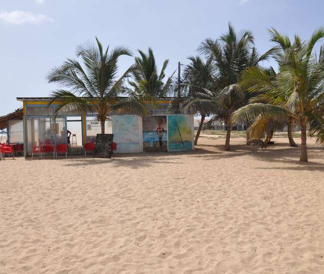 Kapverdische Insel Maio Strandbar in Vila de Maio